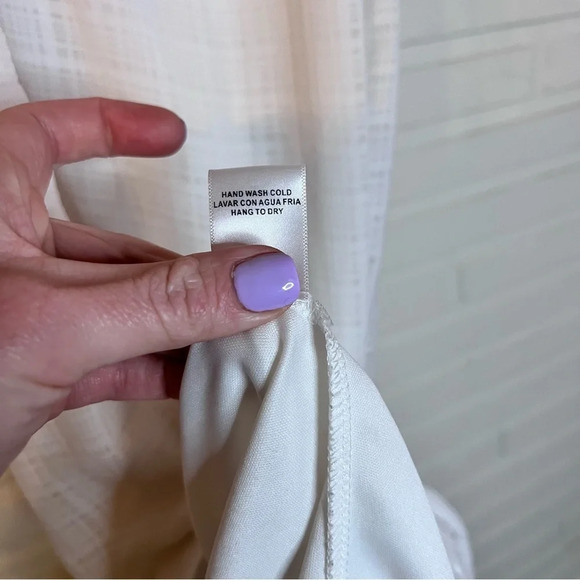 Skies are Blue Ivory Crossback Lace Floral Flowy Dress, Women’s Size Large - Picture 7 of 9